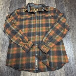 Dakota Grizzly Mens XL Plaid Long Sleeve Flannel Shirt Snap Button Front Pockets